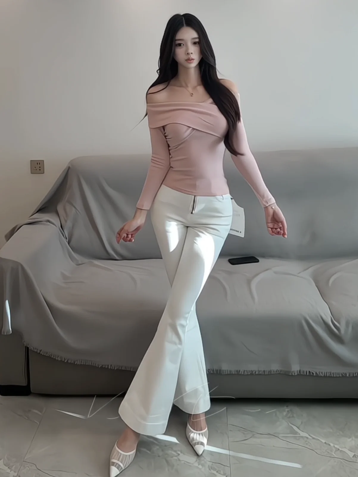 

Корейские джинсы с высокой талией из эластичного хлопка, женские, осенние, новые, больших размеров, на флисовой подкладке, длинные, красивые, для девушек