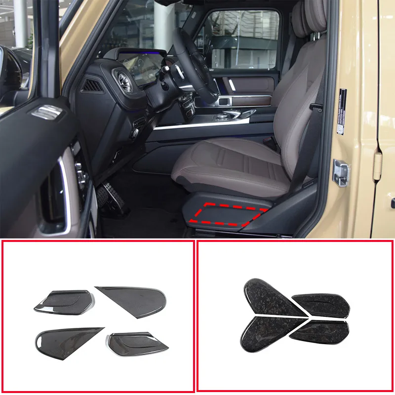 

Real Carbon Fiber 4Pcs For Mercedes-Benz G-Class W463 2019-2022 Car Seat Side Decoration Panel Sticker Car Interior Accessories