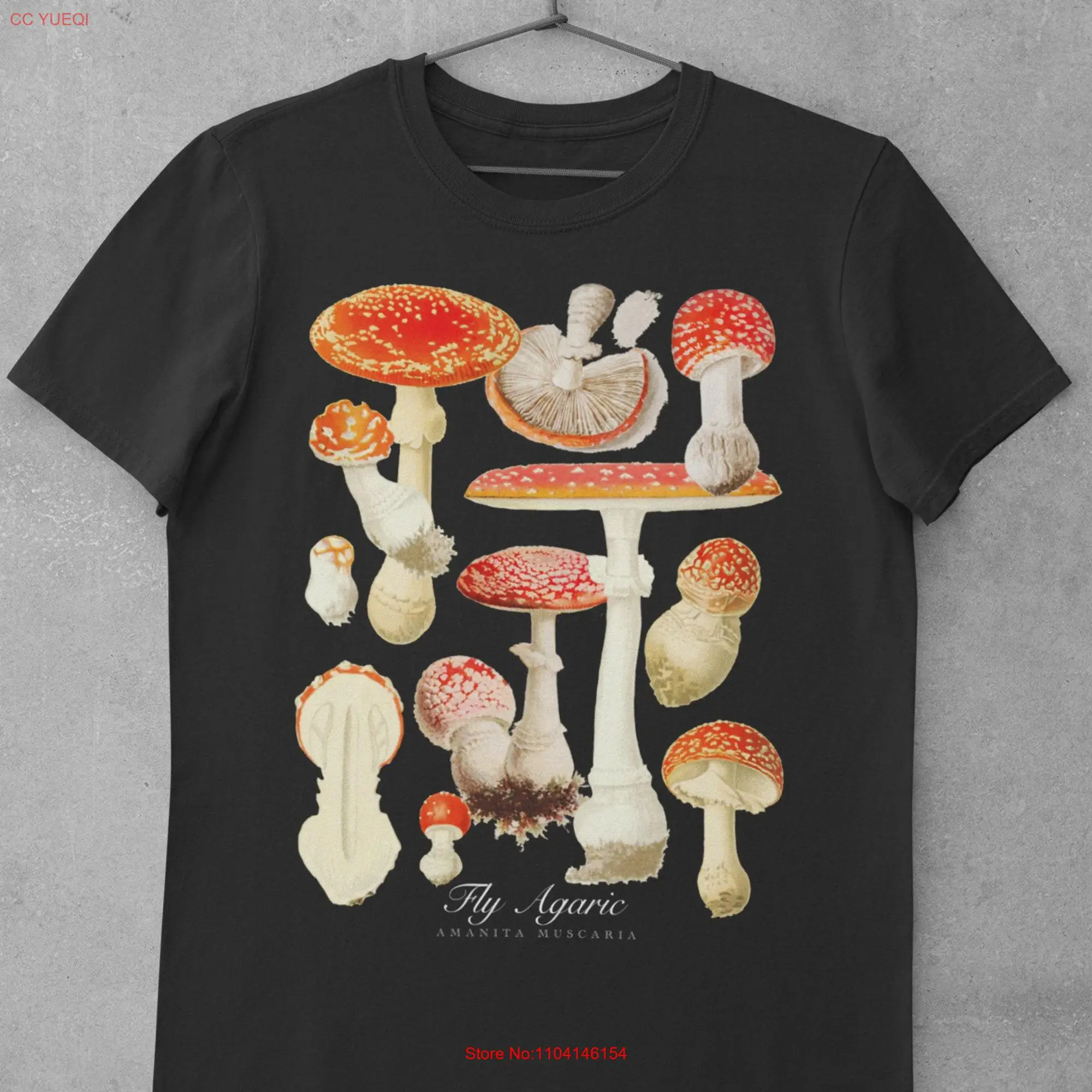 Toadstool Botanical shirt Red Mushroom art T Fly Agaric illustration 90s vintage aesthetic Soft Grunge Gothic Cottagecore