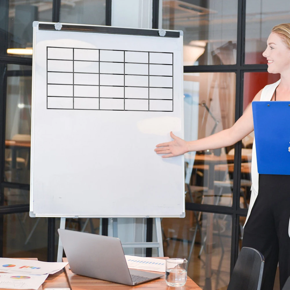 

10pcs Black Tape PET Glossy High Temp Resistance Ultra Thin Whiteboard Chart Lines Marking Grid Dry Erase