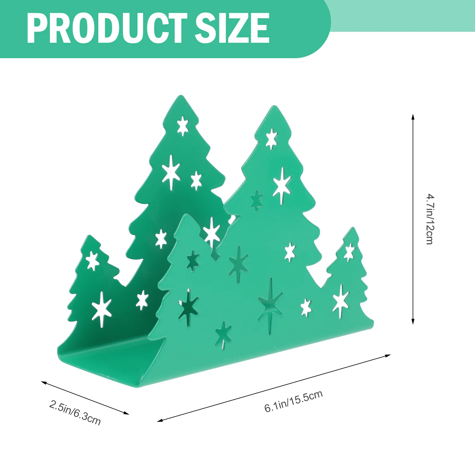 

1pc Christmas Tree Shaped Napkin Holder Stainless Steel Tissue Stand Desktop Paper Rack For Dining Table Decor Household