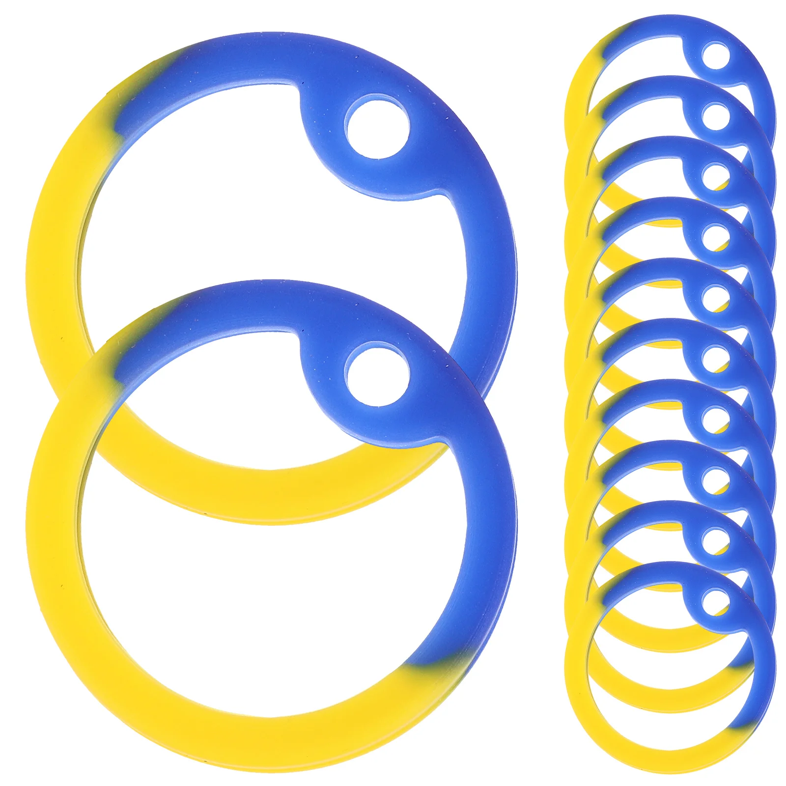 

12 Pcs Dog Tag Silencer Hoop Pet Name Tag Muffler Ring Sound Reduction Accessories Silica Gel Name Circle Practical Long Service