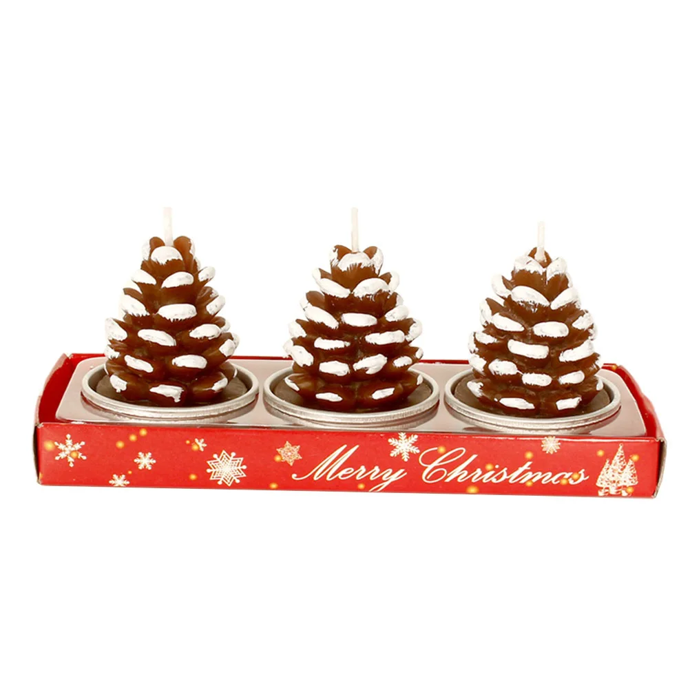 3 قطع من تصميم مخروطي الصنوبر لعيد الميلاد لتزيين طاولة حفلات العشاء ومستلزمات المهرجانات ومستلزمات العشاء