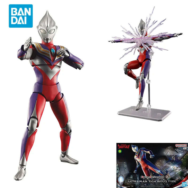 Spot Direct Delivery Bandai Original ULTRAMAN Anime Model FRS ULTRAMAN TIGA MULTI TYPE Action Figure Toys Gift For Children