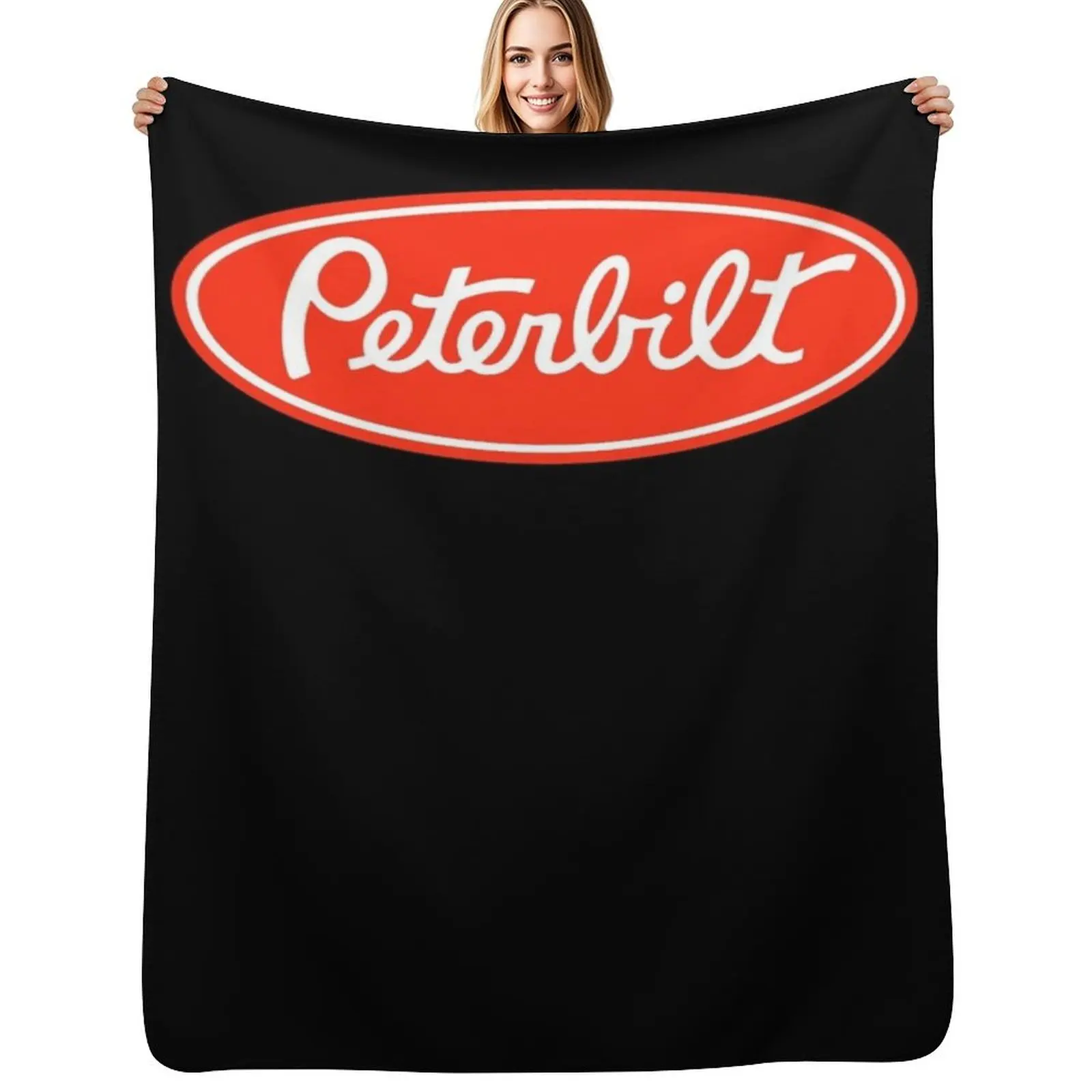 

Peterbilt Truck Logo Throw Blanket All Weather Soft Throw Blanket for Sofa