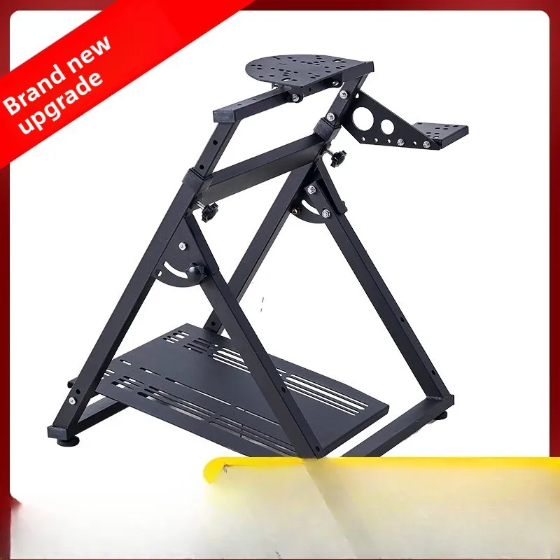 Folding racing emulator game steering wheel bracket