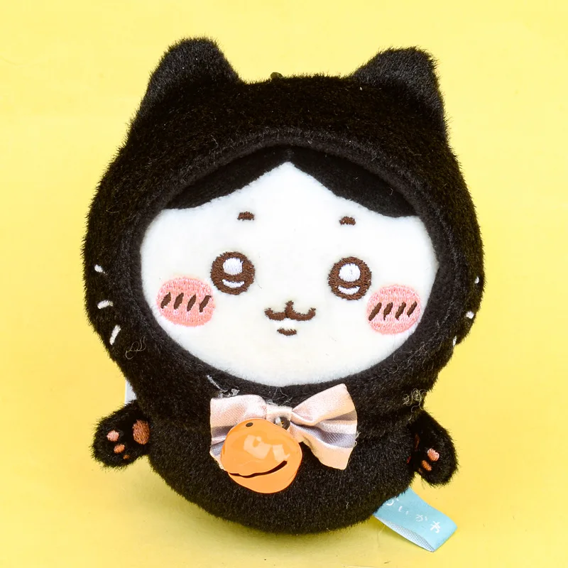 Cute Cartoon Kawaii czarny kot Halloween Chiikawa Usagi Hachiware Pizza pluszowa zabawka brelok do kluczy z ozdobą zabawka prezent