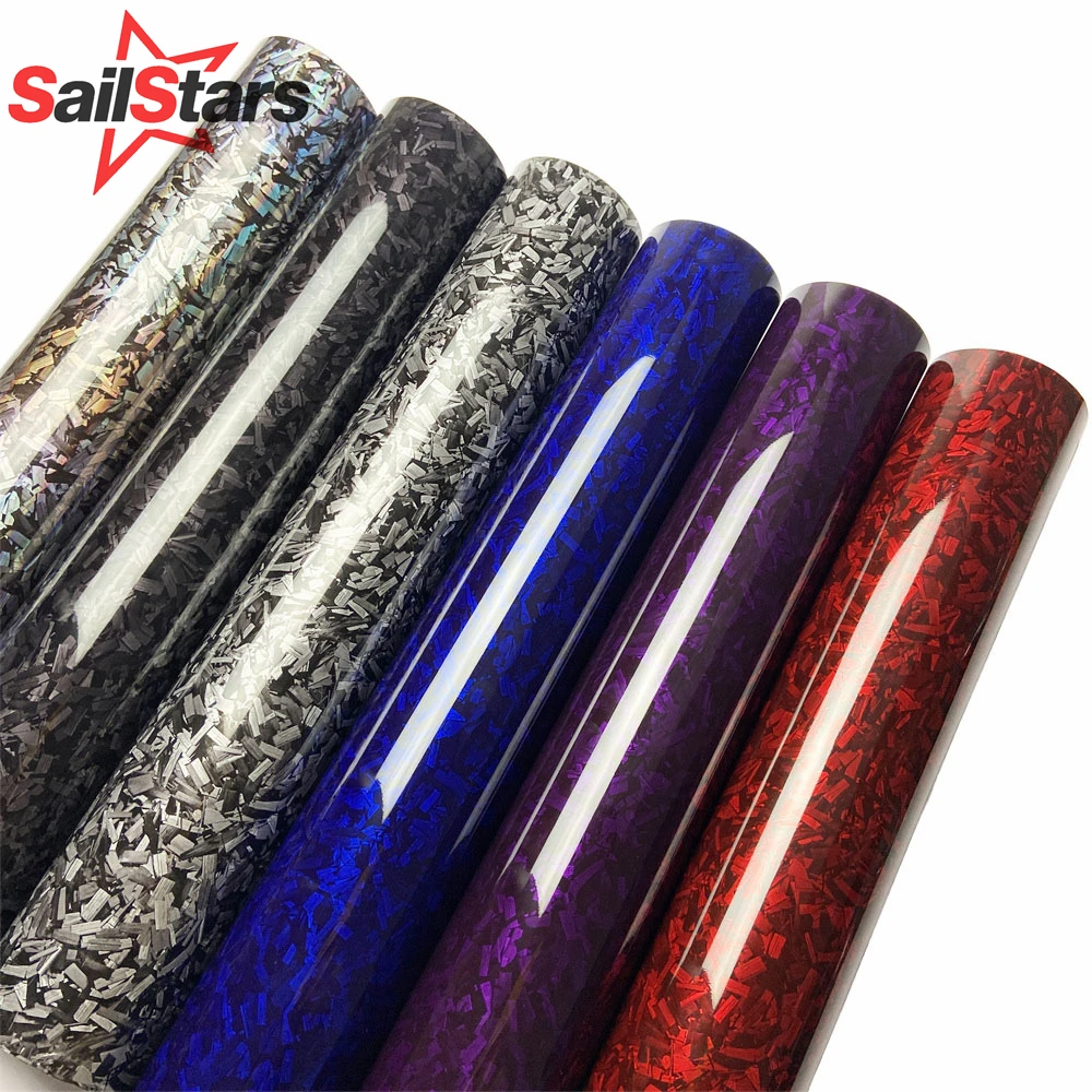 Forged Carbon Fiber Vinyl Wrap Multiple Sizes DIY Vehicle Sticker Cover Motorcycle Anti Scratch Decoration Wrapping