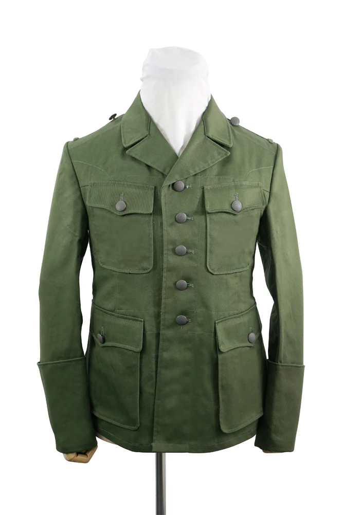 GUTA-022สงครามโลกครั้งที่สองเยอรมัน DAK/Tropical Afrikakorps M42 Officer Olive Field Tunic