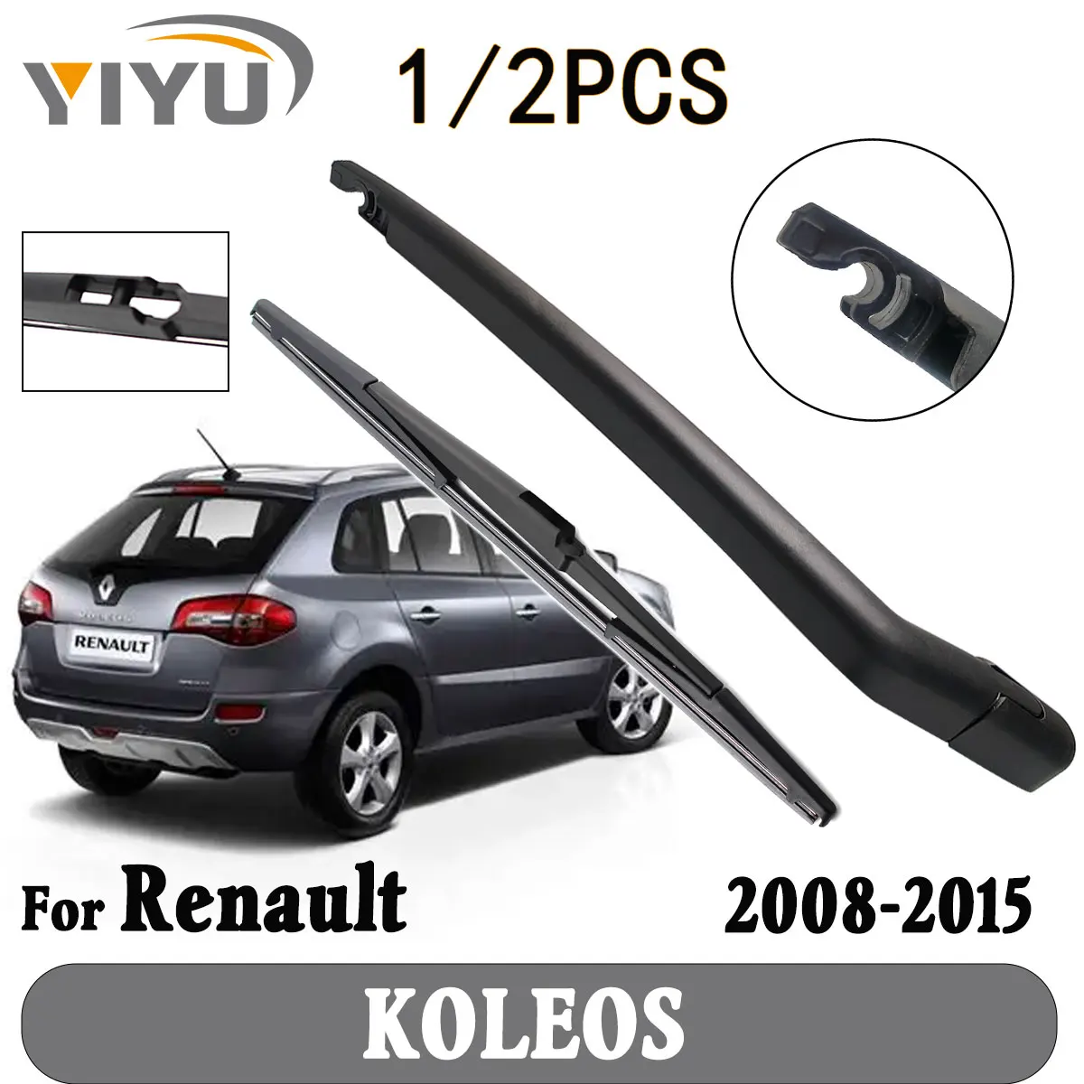 

1/2PCS Rear Wiper Blade Wiper Arm Windshield Windscreen Clean Tailgate Window Car Rain Brush For Renault KOLEOS 2008-2015