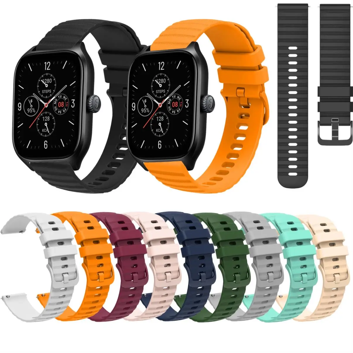 

Силиконовый ремешок для часов Huami Amazfit GTS 2e GTS2 mini GTS3 GTS 4 mini, аксессуары для умных часов, спортивный ремешок
