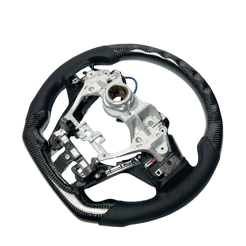 Custom Sports Carbon Fiber Leather Steering Wheel for TOYOTA New Hiace 300 Steering Wheel Real Carbon Fiber Steering