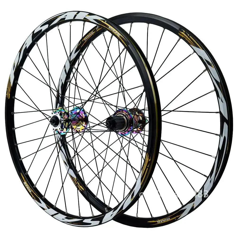 Set di ruote per bici MTB 26 29 27.5 ruota perno passante mozzo 100 142 XD/HG/MS Rim32H raggi 6 nottolini ruota per bicicletta QR9mm placca abbagliante