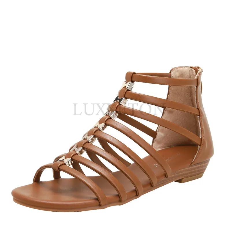 Bohemia Wedge Heels Sandals For Women Comfy Walk Casual Shoes For Woman Summer Vintage Beach Roman Sandals Ladies Big Size