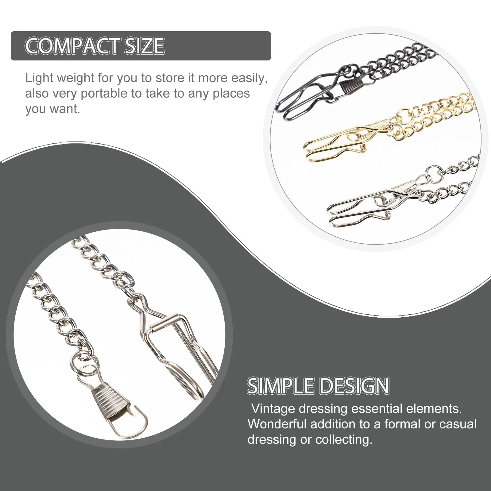 

Pocket Watch Set Wallet Chain For Men Iron Men Accessories Decorative Wallet Chains Vintage Supplies Fashion Pant