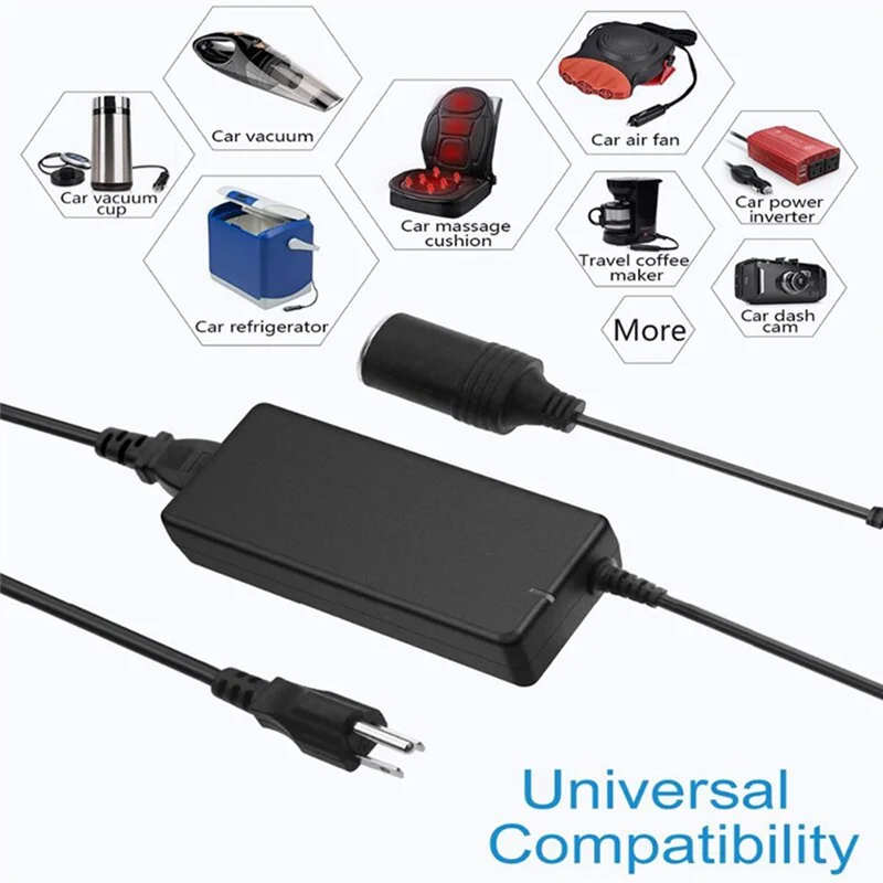 

WF-автомобильный адаптер питания, преобразователь переменного тока, адаптер переменного тока от 110 В до 220 В до 12 В, 10 А, прочный, простой в использовании, вилка стандарта США