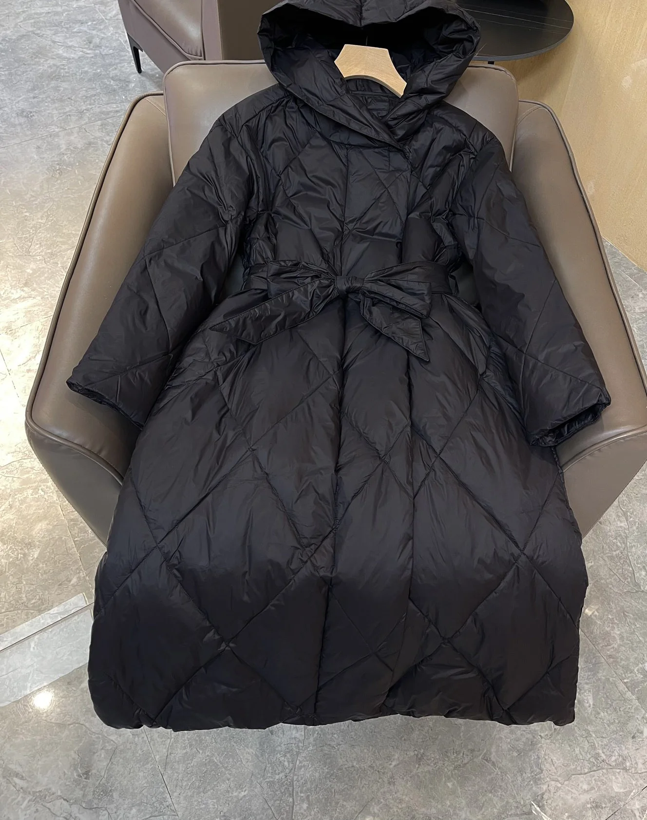Women\'s Clothing diamond plaid long sleeve down jacket Winter New NO.1