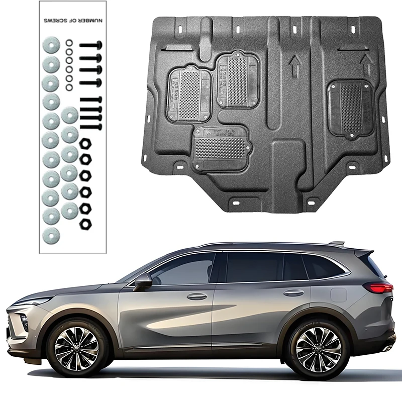 

For Buick ENVISION PLUS 2021-2024 Engine Guard Board Splash Shield Mud Fender Plate Cover Black Car Mudflap Mudapron Mudguard