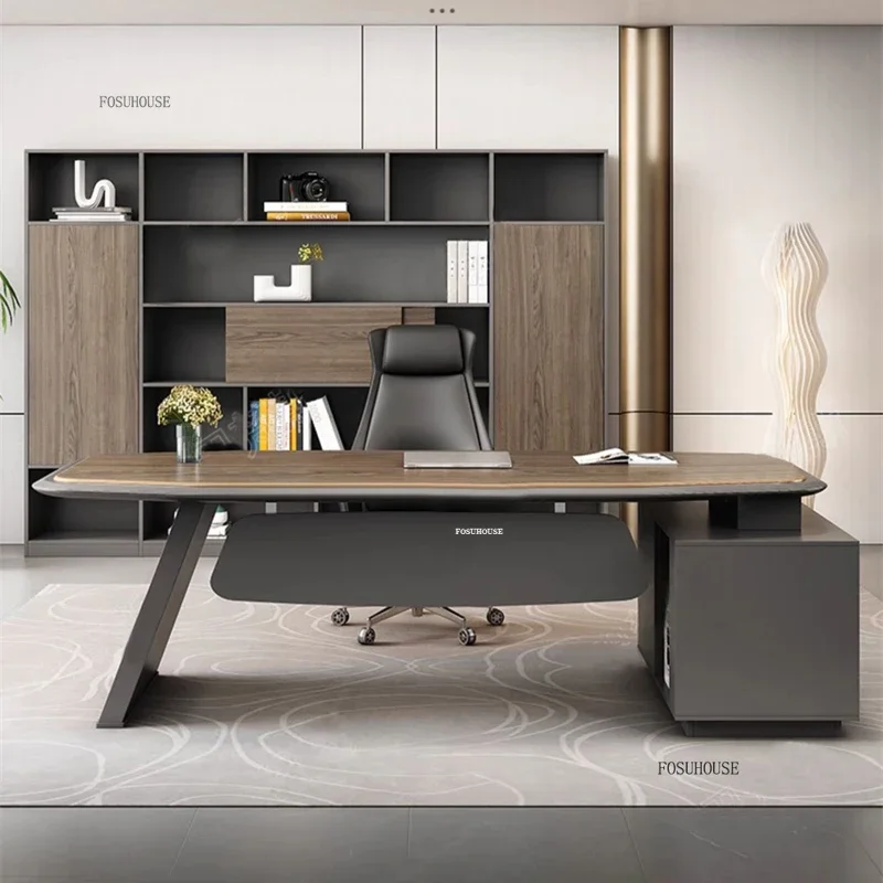 

Nordic Designer Fashion Computer Desks Light High-end Boss Office Desks Nordic Simple Study Table for Office Furniture
