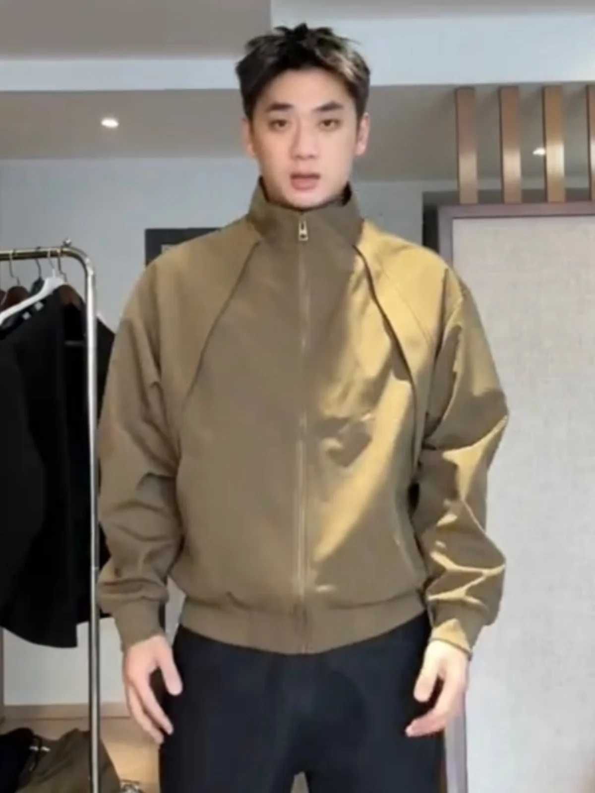 

American Sle Patchwork Stand Collar Flight Jaet Men's Casual Outdoor Windproof Outerwear Autumn 2025 Faion Trend