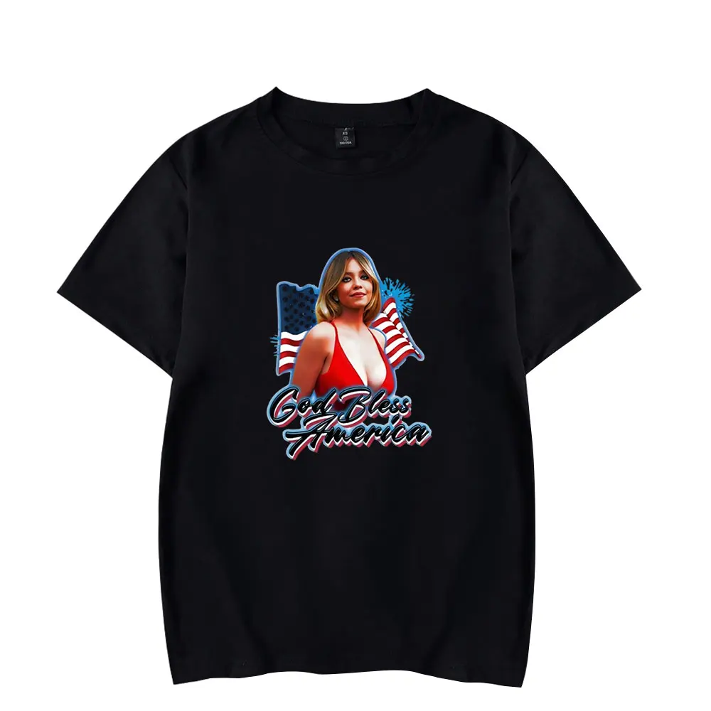 Sydney Sweeney Merch  Tee T-shirt Merch Men Short Sleeve Tee Unisex Tops Clothes Causal Female Y2K Tops