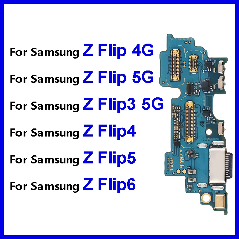 

Разъем USB-интерфейса для зарядки Samsung Galaxy Z Flip 1 2 3 4 5 6 F700 F707 F711 F721 F731 F741, разъем USB-зарядного устройства, детали платы