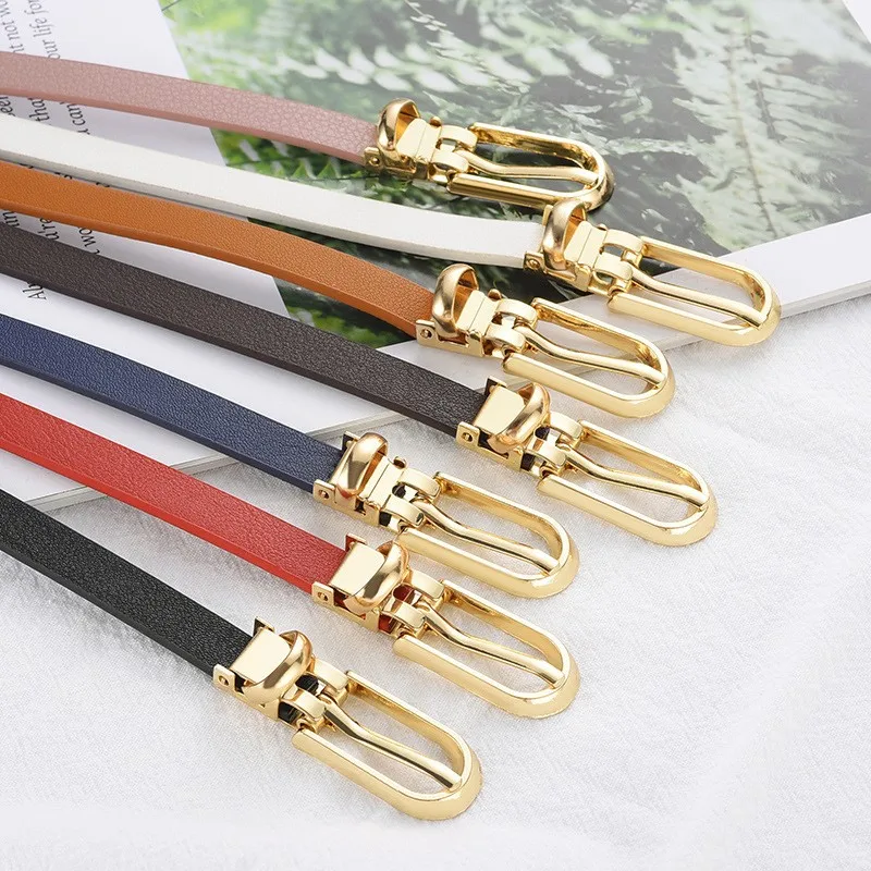 Women's small belt dress Korean version fashionable versatile multi-color simple casual trend needle buckle black thin belt