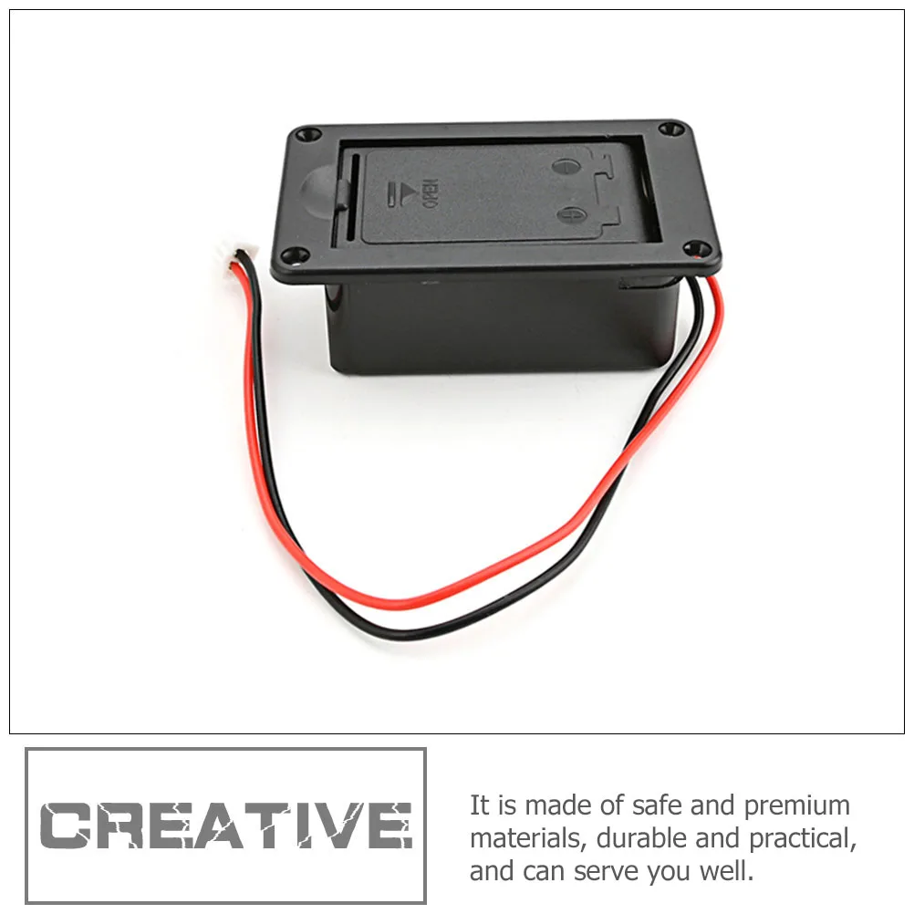 

Box 9V Case For Active Pickup Guitar Bass Durable Compact Design Easy Install Replacement Guitar