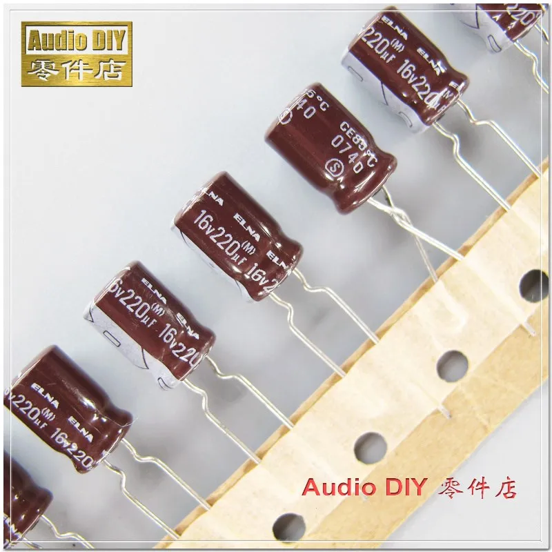 10 Chiếc/100 Viên Elna Nâu RA2 Series 220 UF 16V 16V220uf Âm Thanh Điện Phân Tụ Điện