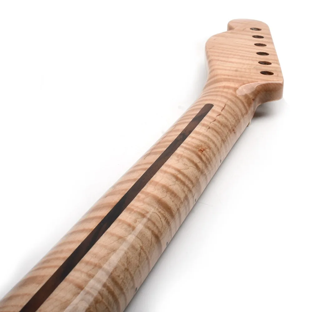 

21-fret Canadian tiger-striped maple electric guitar neck