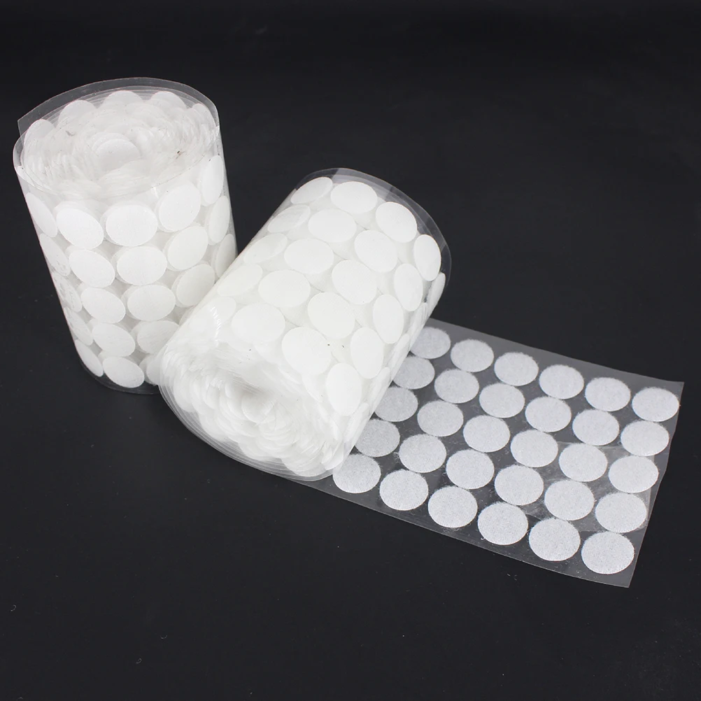 

300 Pairs Double Sided Adhesive Dot Sticker White Round Tape for Craft Sewing Projects Dot Sticker Hook Loop