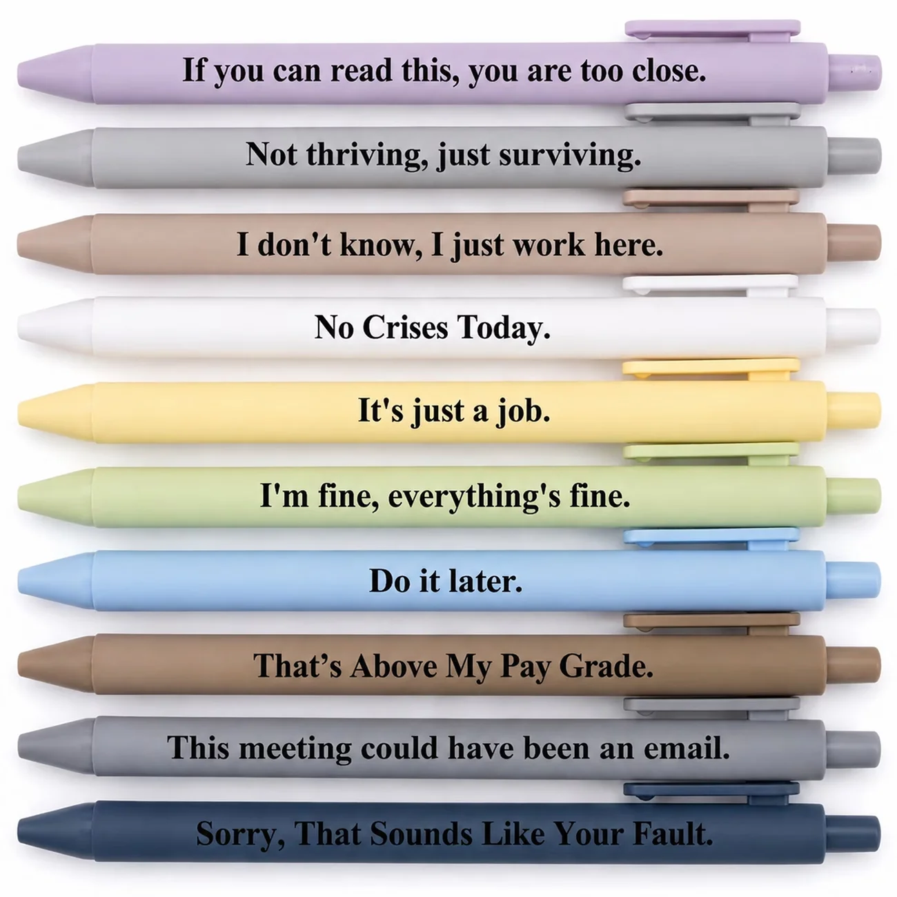 10/20 Pcs Humorous Coworker Themed Ballpoint Pen Satirical Office Pens Gifts For Work Buddies Boss Employees Birthday Farewells