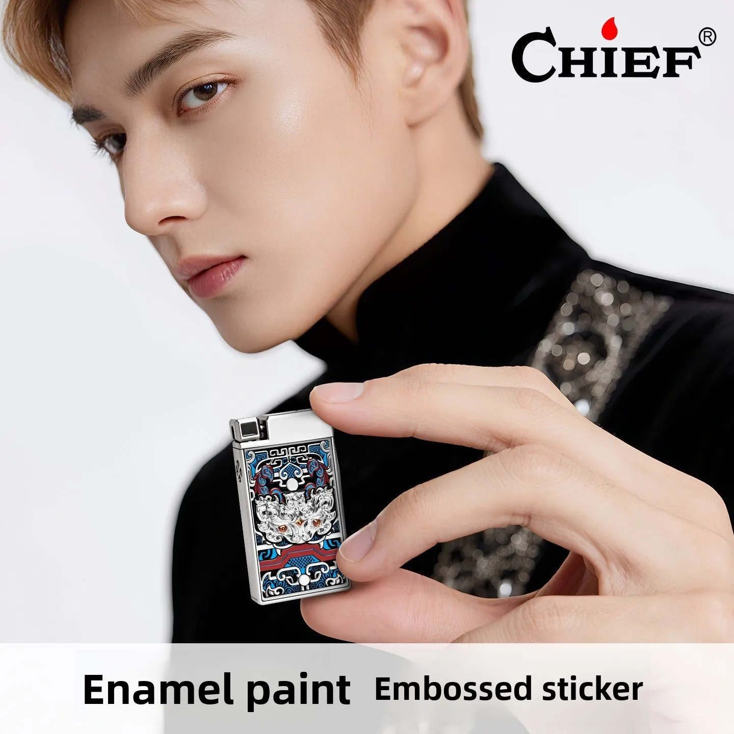 Chief716 multifunctional lighting three-dimensional relief embedded fuel lighter,pull out ignition lighter,cigarette accessories