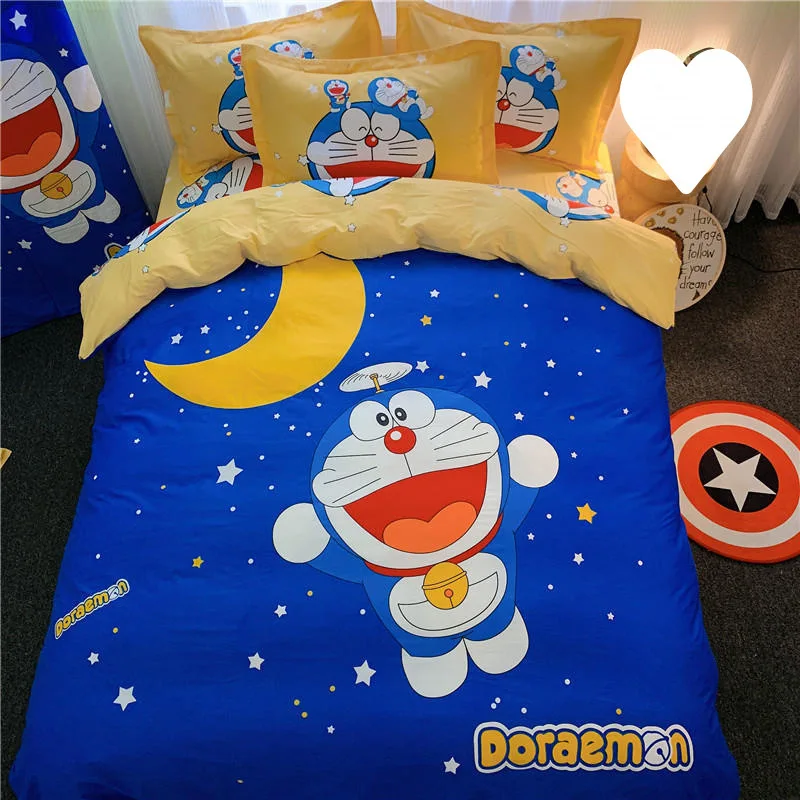 Одеяло из японского аниме, наволочка с 3D принтом D-Doraemon, комплект постельного белья, пододеяльник для детей и девочек, мальчиков, подростков