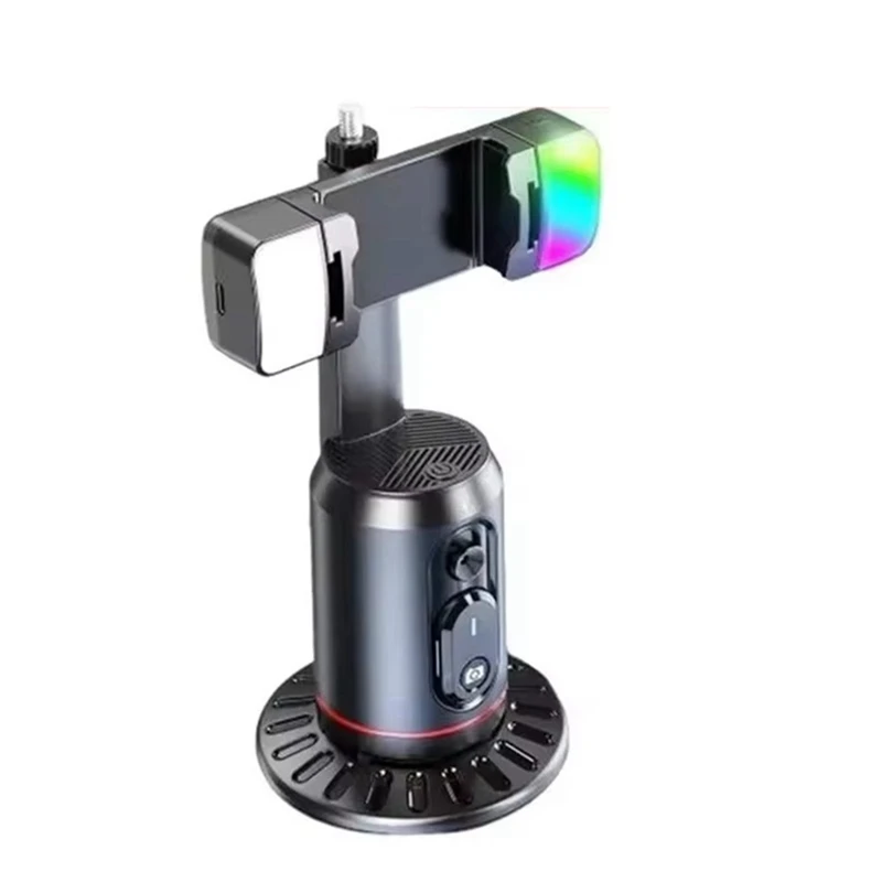 

Q02 360° Rotation Gimbal Stabilizer Selfie Stick Desktop Face Tracking Gimbal With Remote Shutter Holder Bluetooth Light