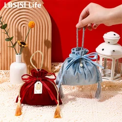 LBSISI Life-Velvet Bags for Cookie and Candy Drawstring Bags Wedding Jewelry Packaging Birthday Engagement Gift Decoration 10PCs