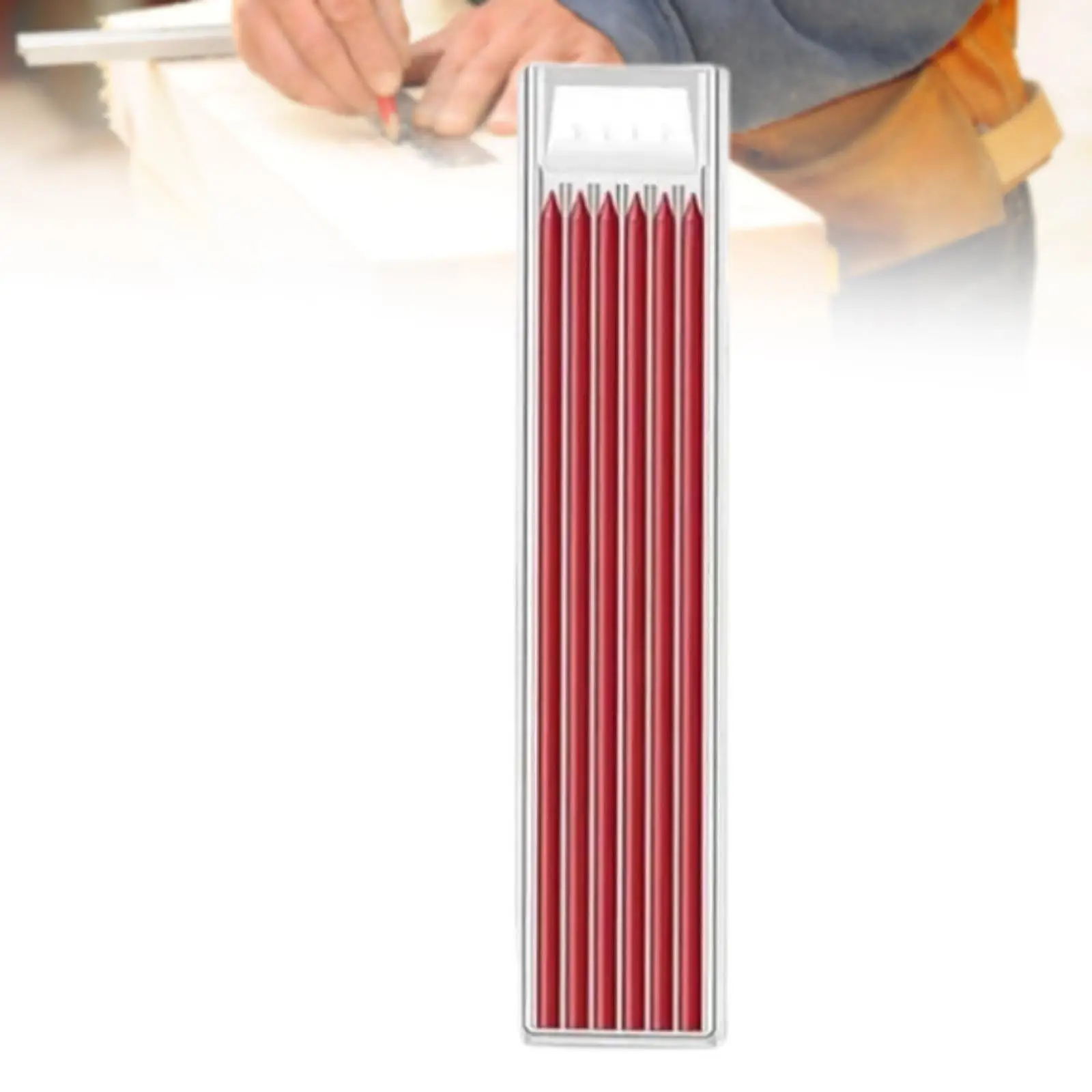 3x6x Carpenter Pencil Refills for DIY Project Woodworking Pencils Construction Red