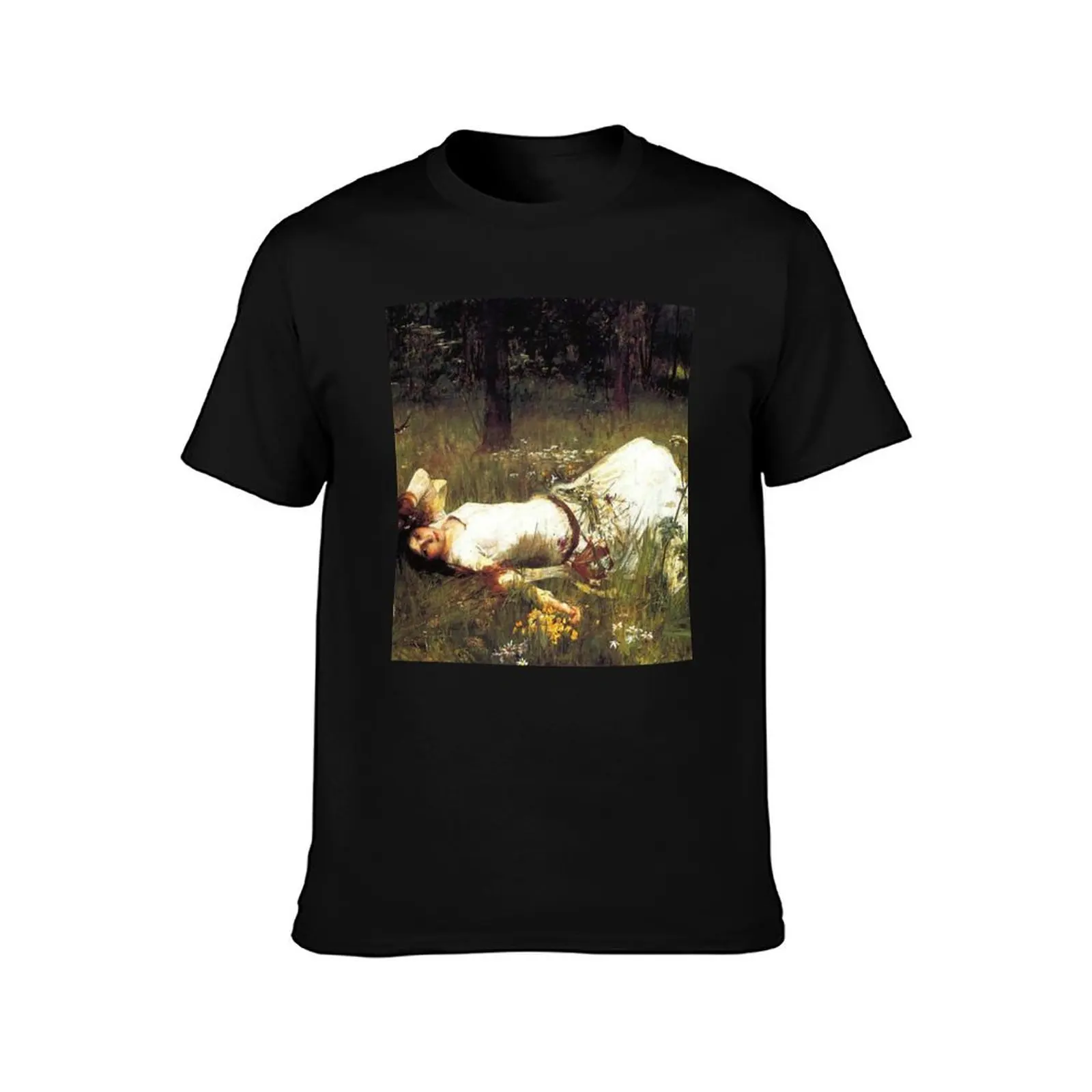 John William Waterhouse - Ophelia 1889 T-Shirt Breathable Basic Cotton T-Shirt