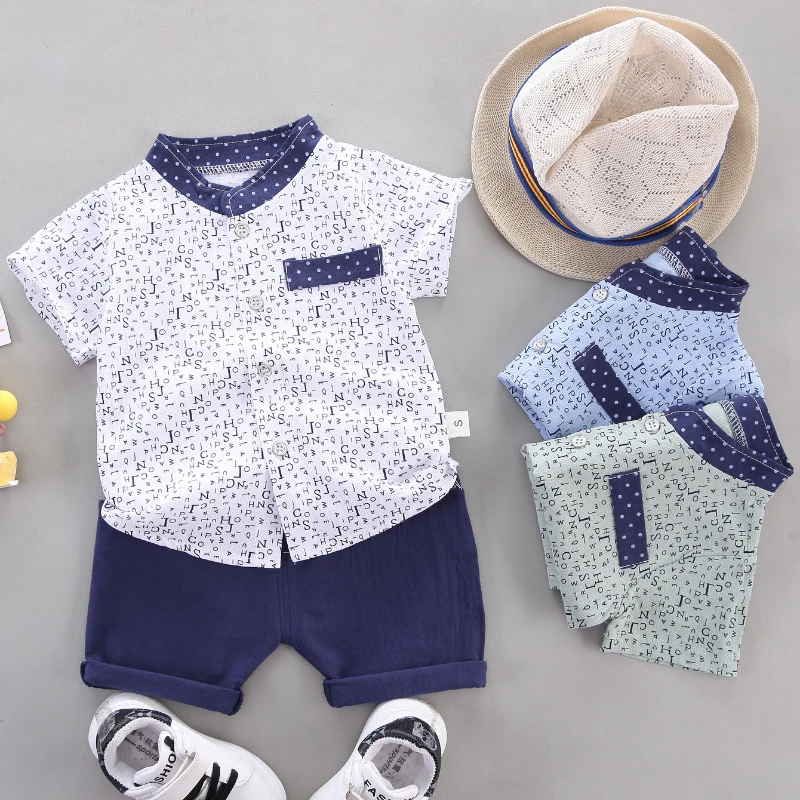 Clothing Set For Boys Infant Suits Kids Clothes Fashion Baby Boy's Suit Summer Casual Clothes Set Top Shorts 2PCS Baby