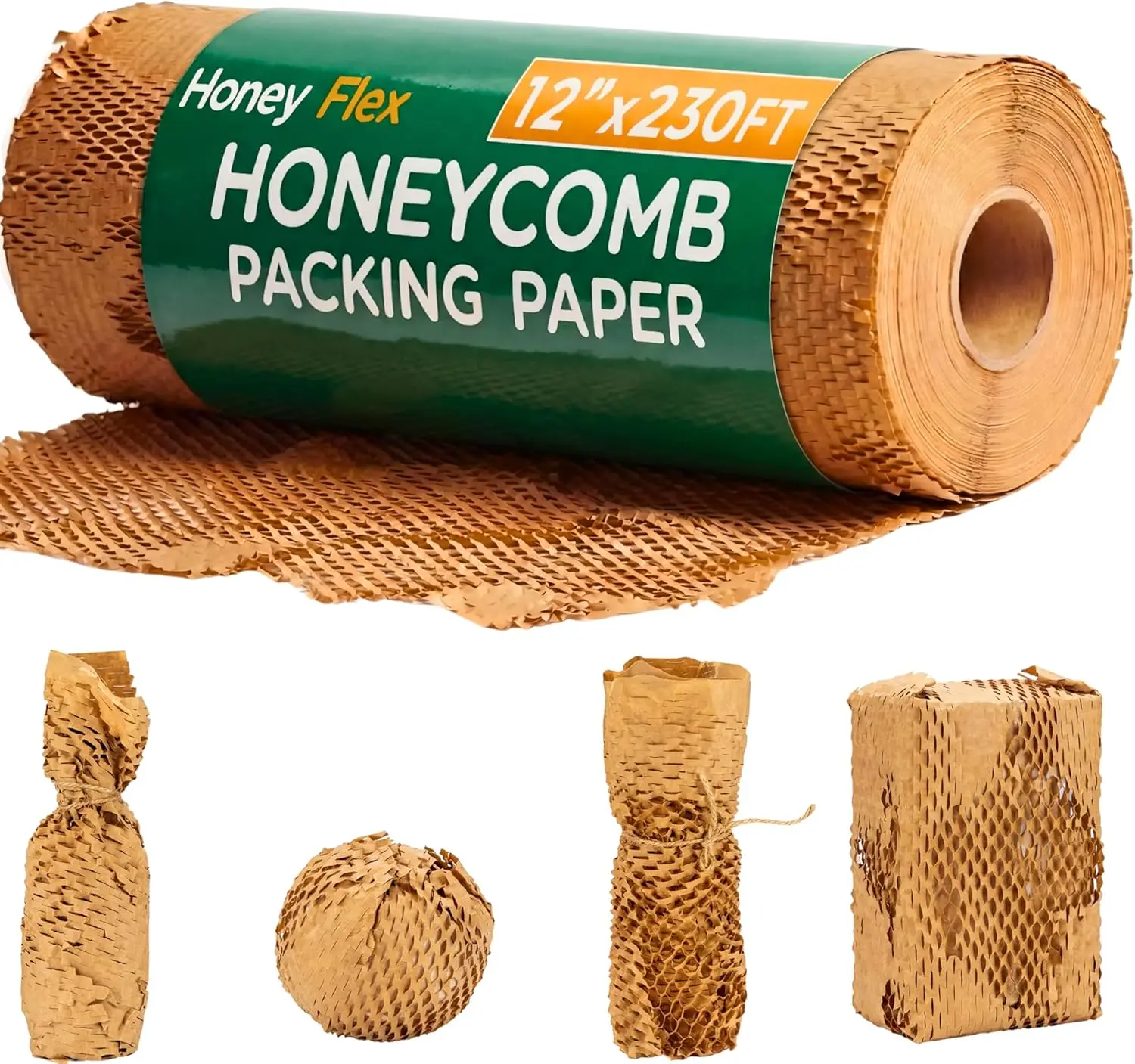 

Honeycomb Packing Paper 12" x 230ft Roll, Expandable Bubble Cushioning Wrap for Packing & Moving, Eco Friendly Protective