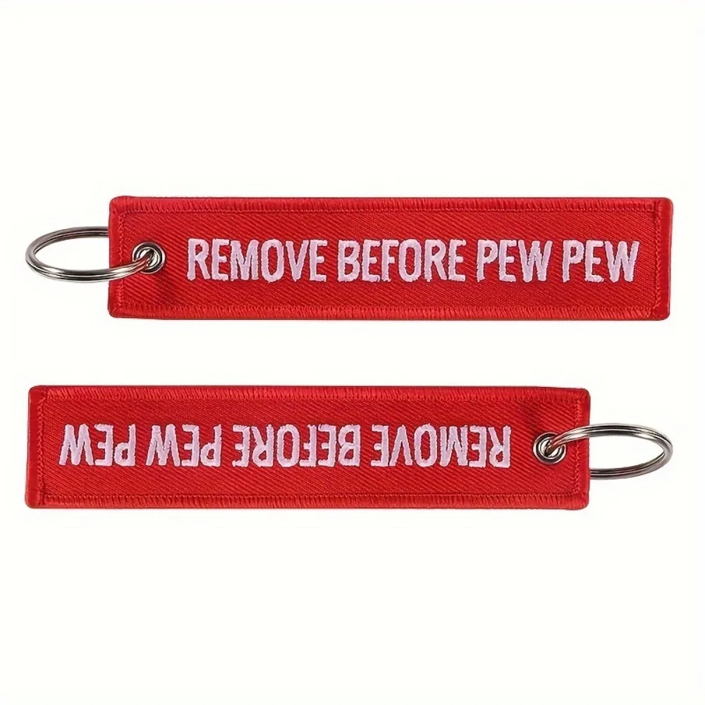 Keychains Car-styling Luggage Tag Label Car Key Rings Remove Before Flight Keyring Interior Accessories