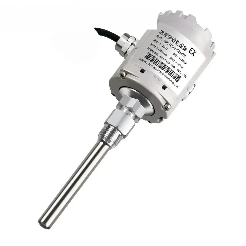 

Explosion proof integrated temperature vibration transmitter probe motor water pump fan three-axis acceleration vibration sensor