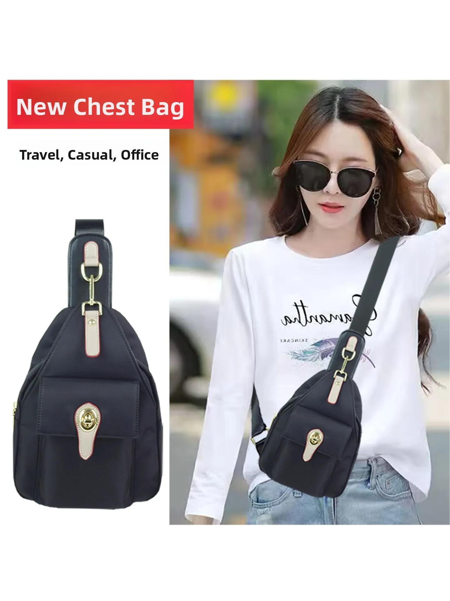 new-2026-ladies-canvas-crossbody-chest-bag-lightweight-fashionable-travel-bag-casual-style-zipper-closure-shoulder-strap