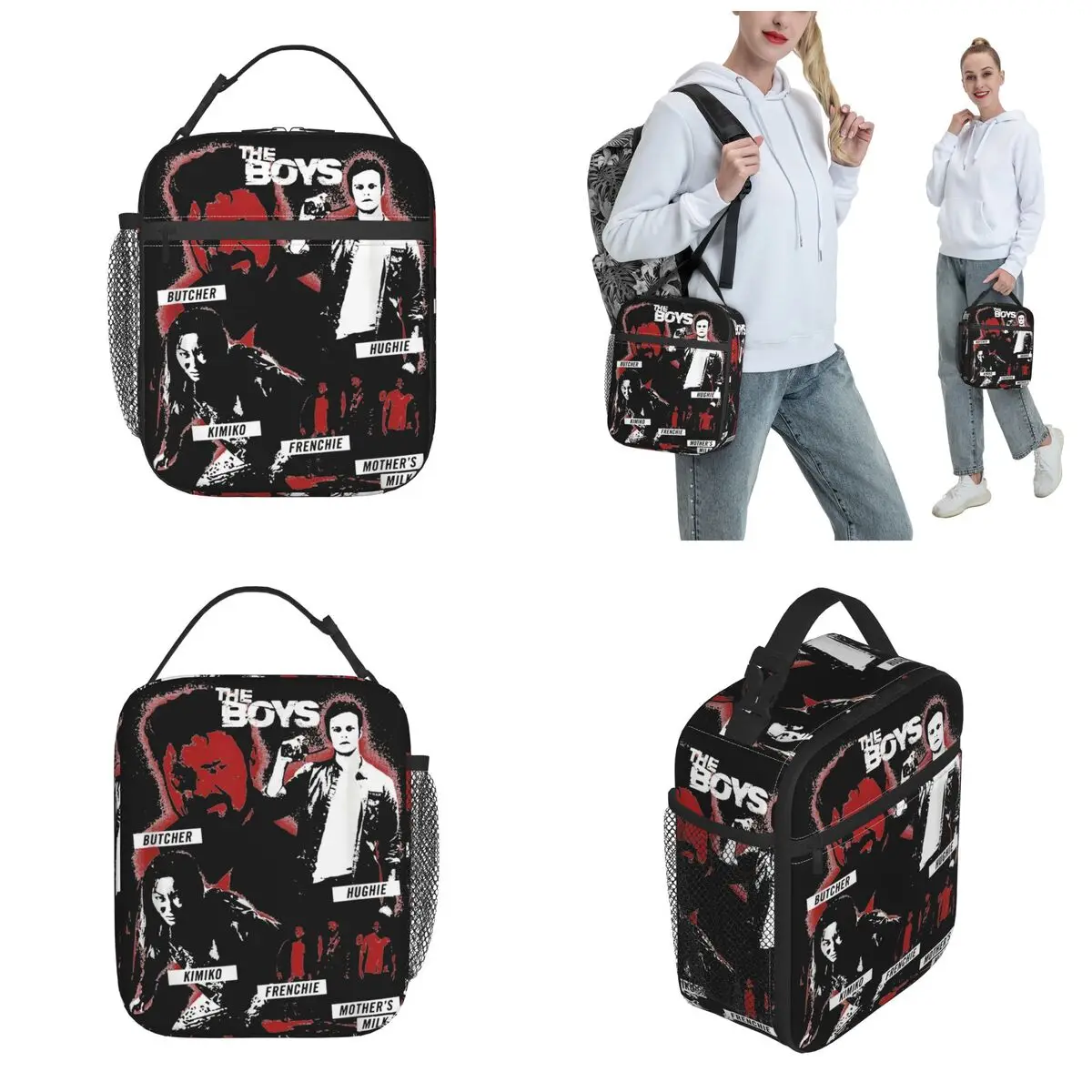 Insulated Lunch Tote Bag The Boys Season 4 TV Show Billy Butcher Lunch Food Box Ins Style Cooler Thermal Bento Box For School