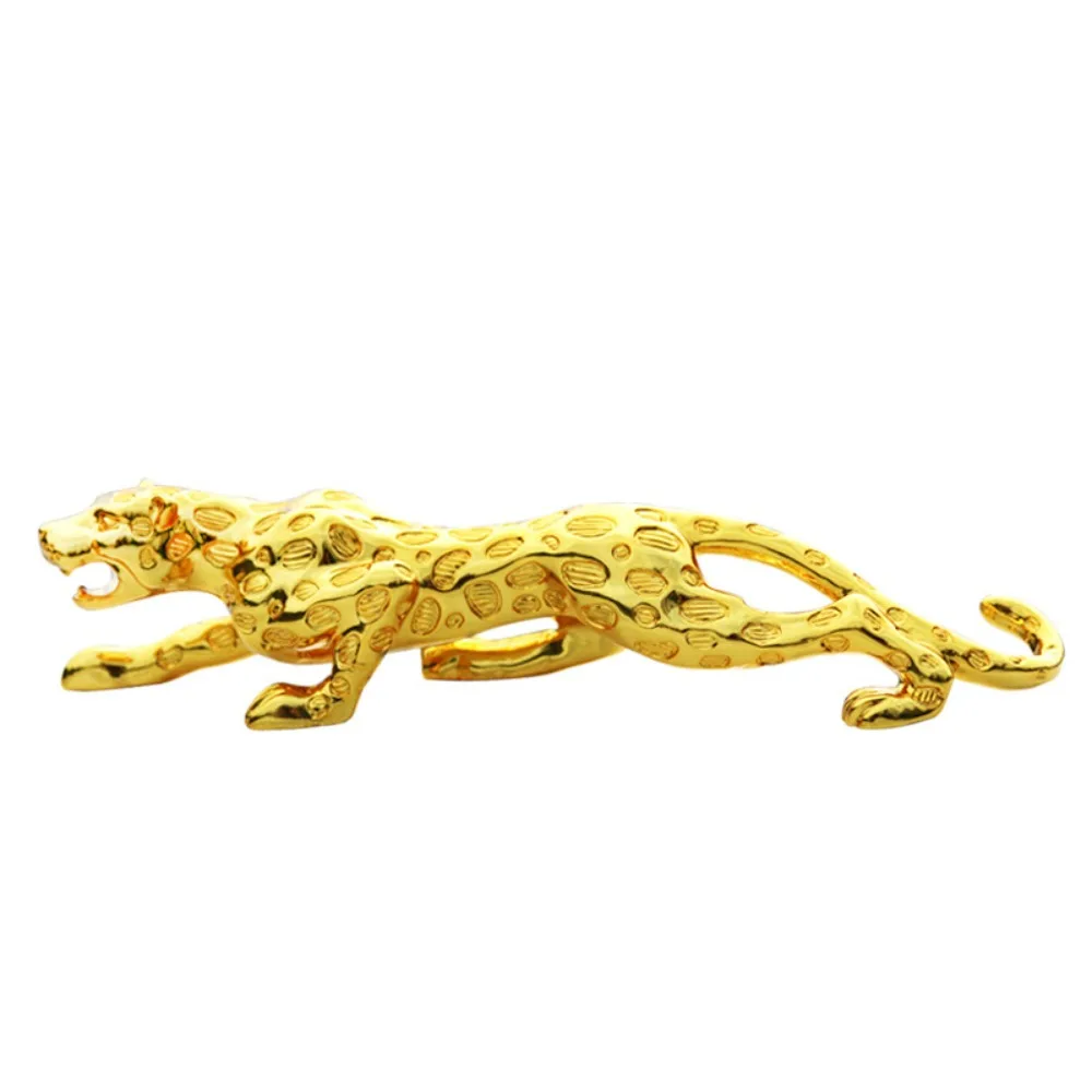

Resin Cheetah Small Statue Gold Funny Leopard Figurines Symbol of Wealth Lucky Animal Brass Leopard Miniatures Collectibles