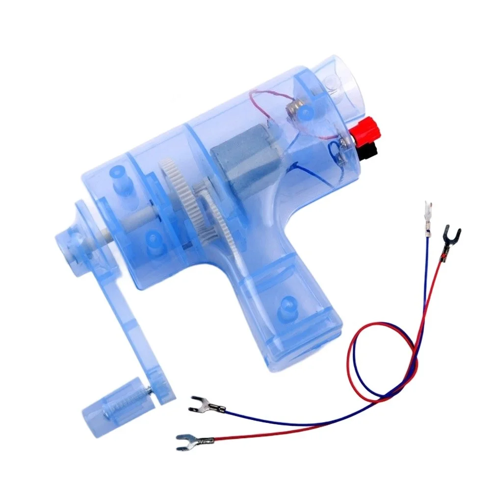 1pc Hand Crank Generator Physics Teaching Instrument Portable For Science Experiments Power Easy Operation