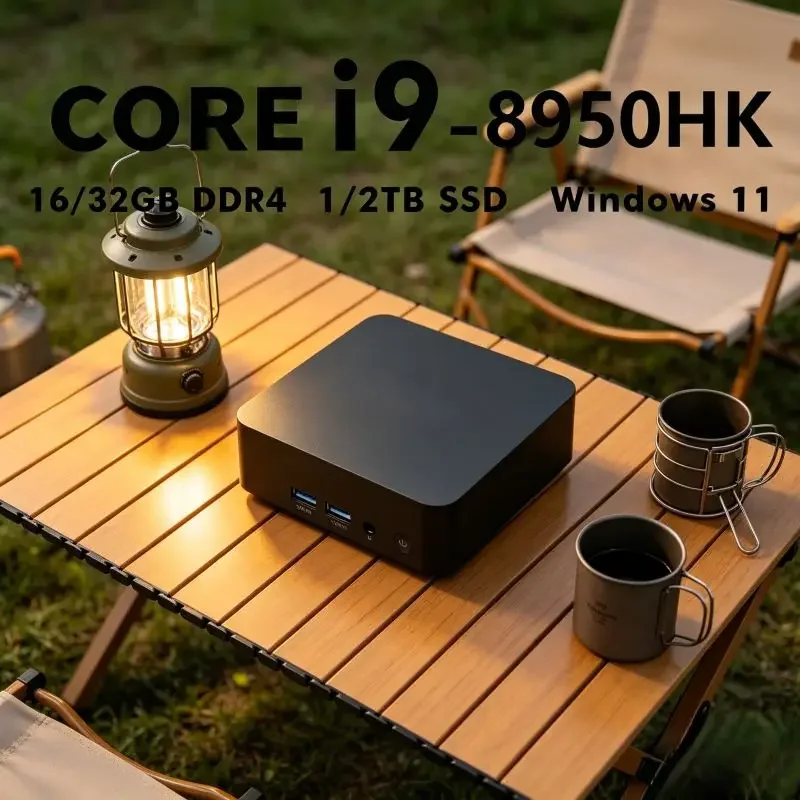 High-performance Mini Desktop PC, 2026 Latest Model, Core I9 8950HK, Win11 , WiFi 6, BT5.2, 4K HD for Daily Work and Office Use