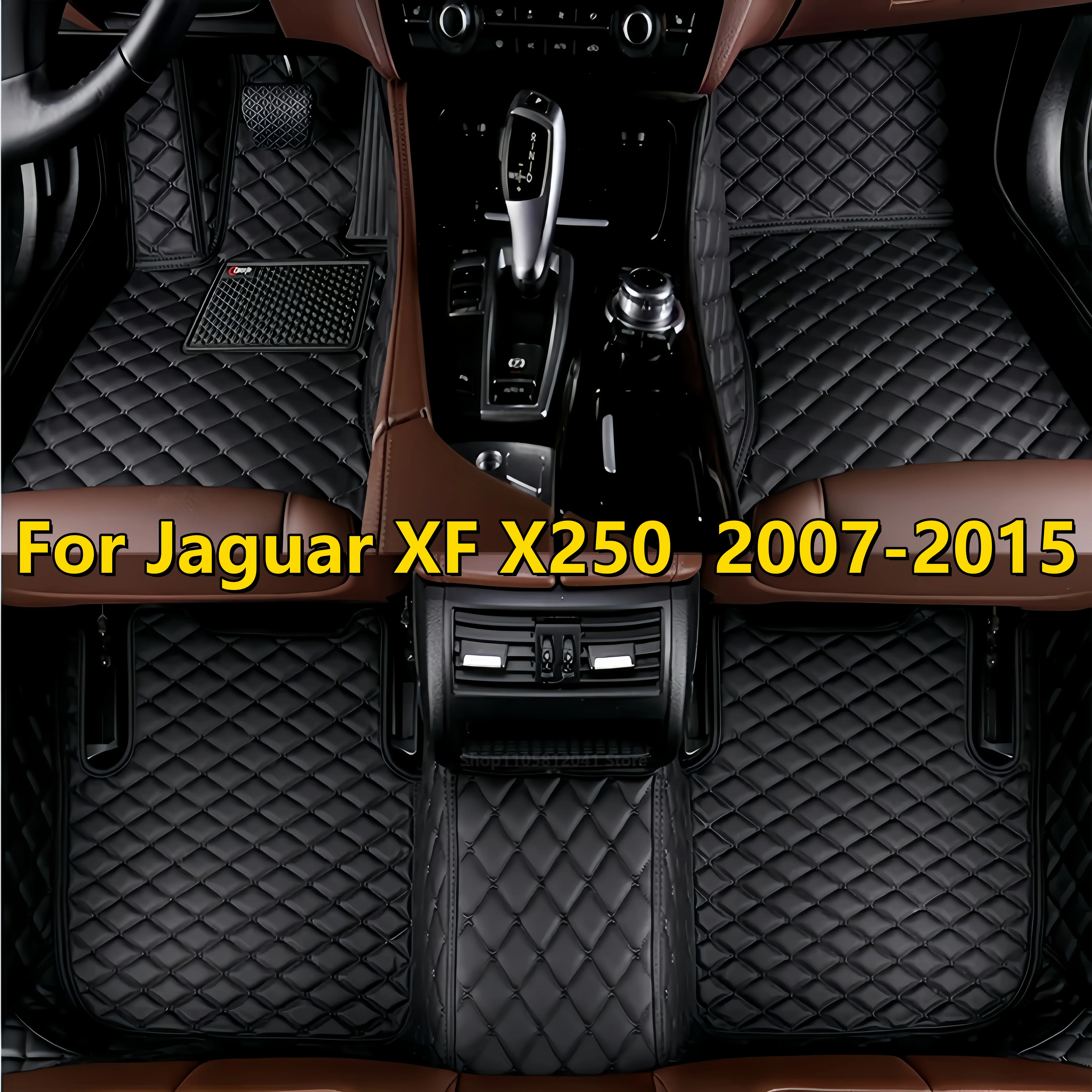 Custom Leather Car Floor Mat For Jaguar XF X250 2007 2008 2009 2010 2011 2012 2013 2014 2015 Auto Accessories Foot Carpet