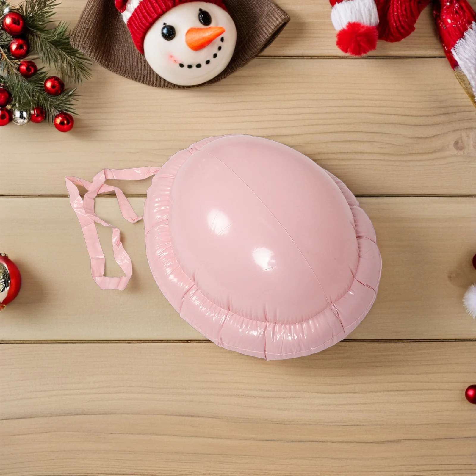 크리스마스 코스프레를위한 3Pcs 풍선 산타 클로스 배 소품 현실적인 외관 편안한 목 스트랩 축제 파티