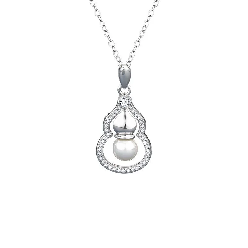 

ZFSILVER Fashion Trend Classic 925 Silver Moissanite Design Gourd Necklace For Charm Women Accessories Party Jewelry Gift XMA061